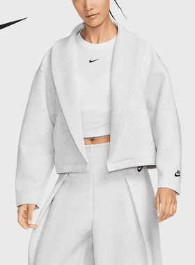 Nike/耐克官方正品Oversize女士短款针织休闲时尚外套HJ0970-013