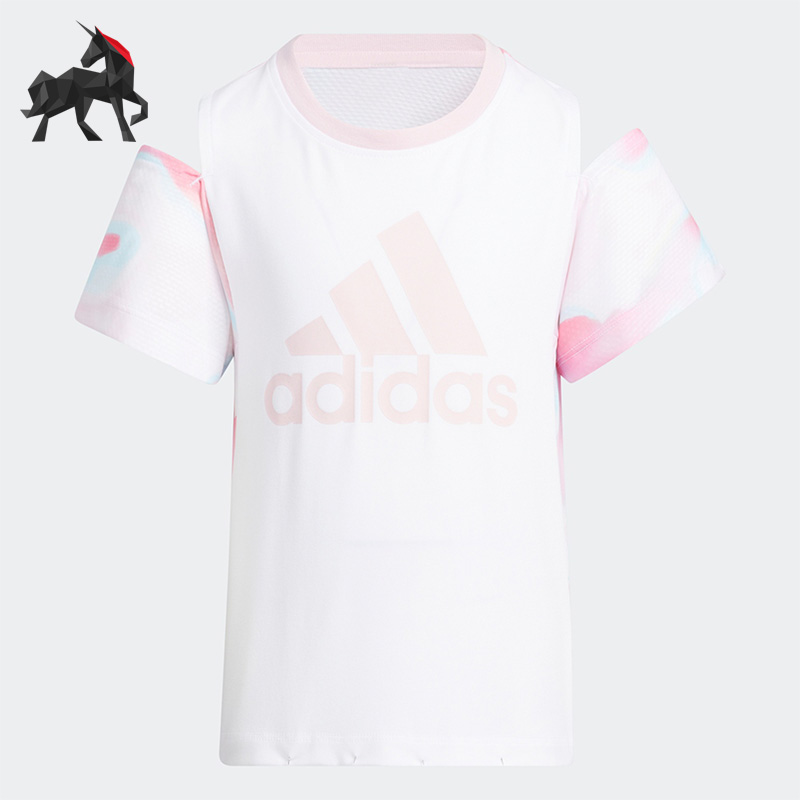 Adidas/阿迪达斯小童印花短袖