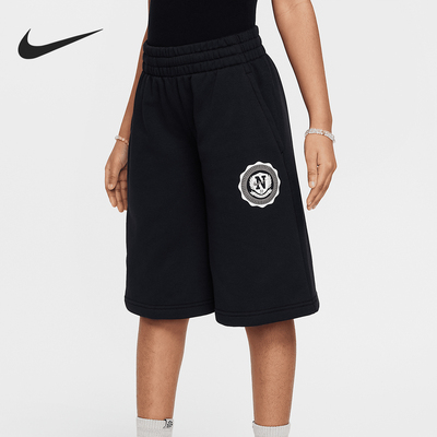 Nike/耐克正品2025大童透气运动休闲宽松针织短裤HJ3368-010