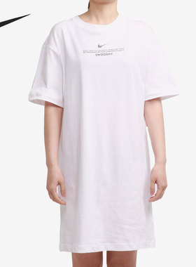Nike/耐克正品T恤女子半袖运动宽松短袖上衣裙CZ9407-100