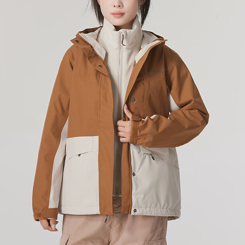 哥伦比亚女士拼接三合一冲锋衣