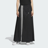 长款 Adidas 新中式 三叶草女士宽松经典 半身裙KB6397 阿迪达斯正品