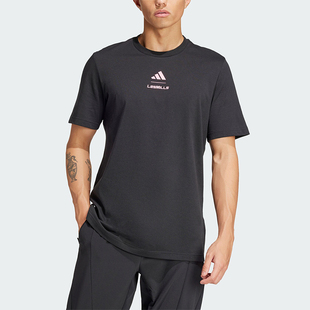 Adidas 莱美联名男士 印花健身运动短袖 T恤JJ3161 阿迪达斯正品