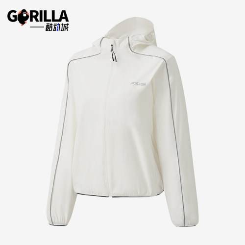 Adidas/阿迪达斯正品女连帽外套户外休闲外出经典夹克外套KQ5374