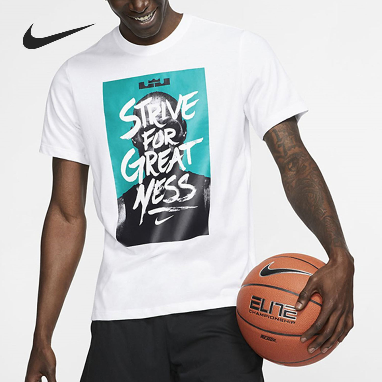 Nike/耐克正品当季新款DRI-FIT詹姆斯男子运动篮球短袖T恤 CW5336