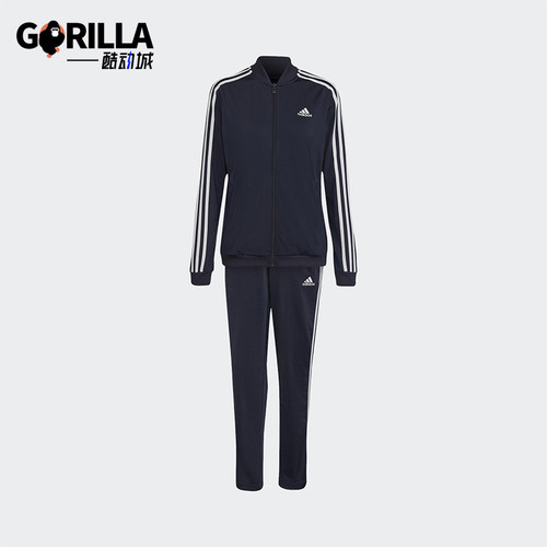 Adidas/阿迪达斯正品女士长袖夹克柔软长裤休闲套装H10155
