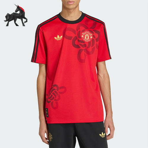 Adidas/阿迪达斯正品三叶草男士印花时尚运动圆领足球T恤JM5568
