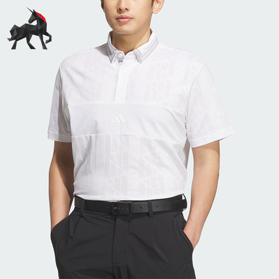 Adidas/阿迪达斯正品夏季款男士宽松翻领经典高尔夫Polo衫JE8313