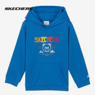 小童运动套头卫衣L320K172 Skechers 新款 春季 00EK 斯凯奇正品