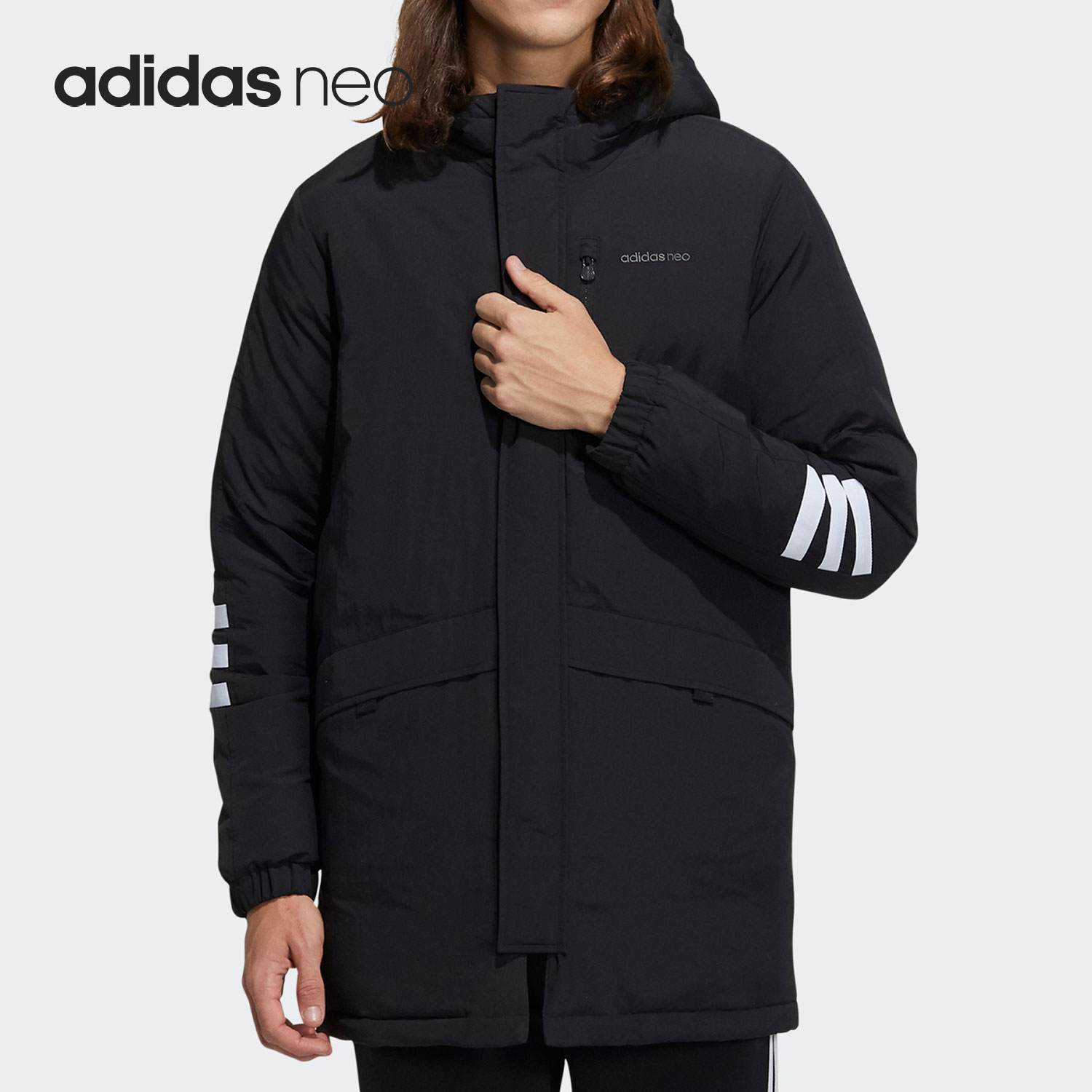 Adidas/阿迪达斯官方正品Neo秋冬款男子运动休闲保暖羽绒服H45235