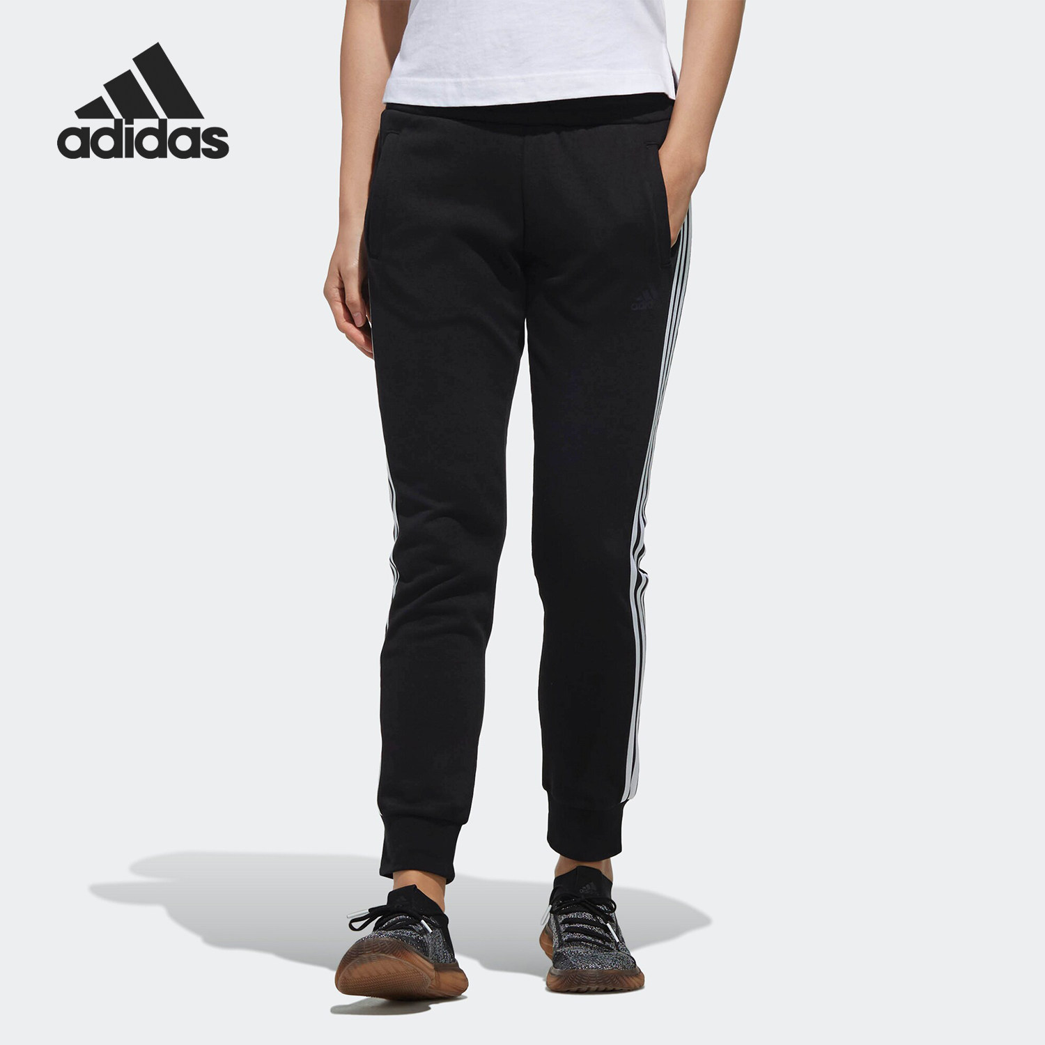 Adidas/阿迪达斯正品 Knit 3S Pant 女子春秋休闲运动长裤 DW5730,运动服/休闲服装,运动长裤,淘宝优惠券,粉丝福利购,淘宝优惠卷