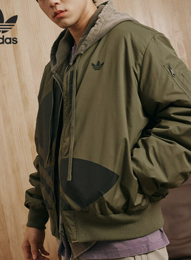 Adidas/阿迪达斯官方正品三叶草男女复古宽松休闲夹克外套JL8381