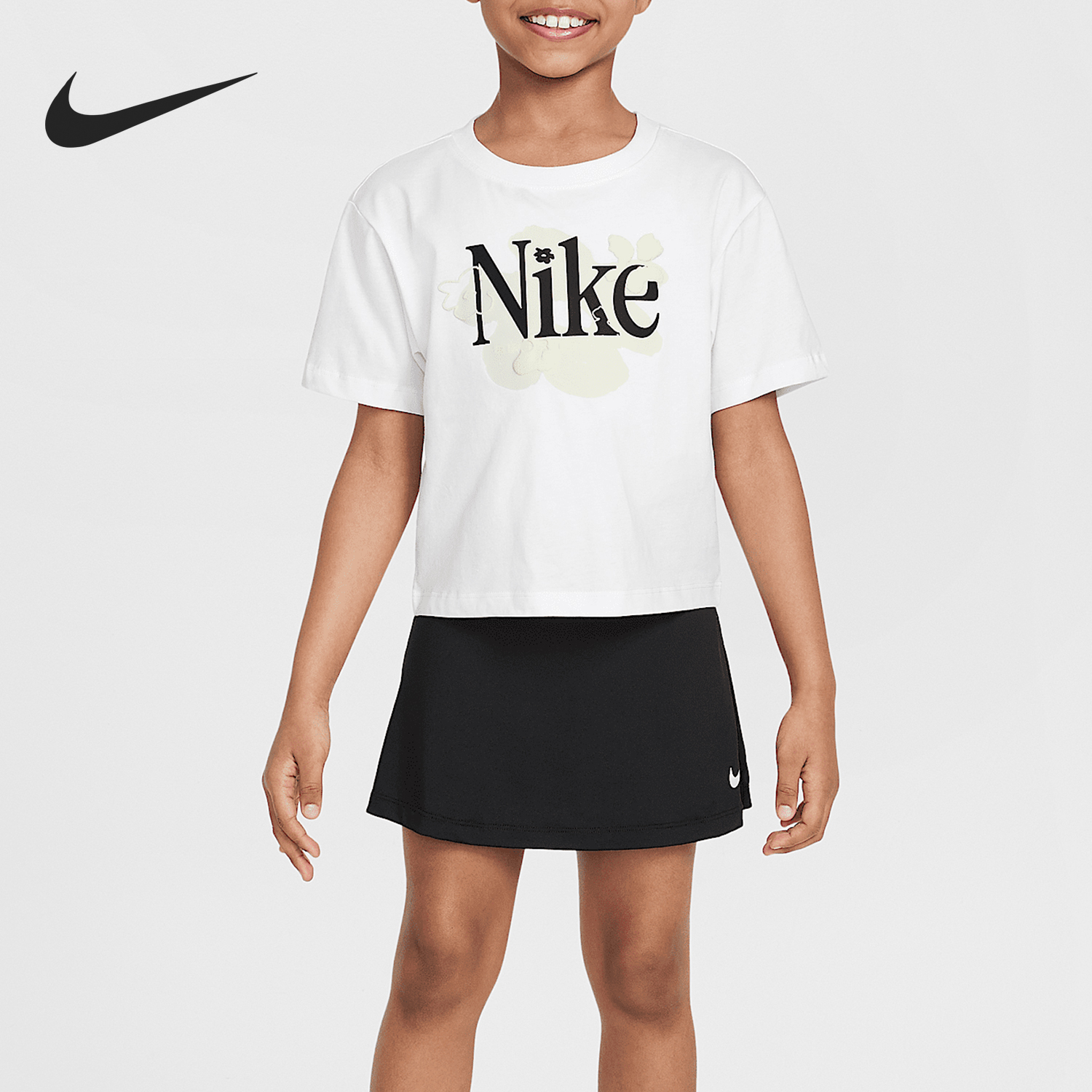 Nike/耐克正品Dri-FIT小童运动针织落肩休闲套装II3759-010