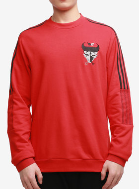 Adidas/阿迪达斯正品男子拜仁足球运动套头衫卫衣GK8627