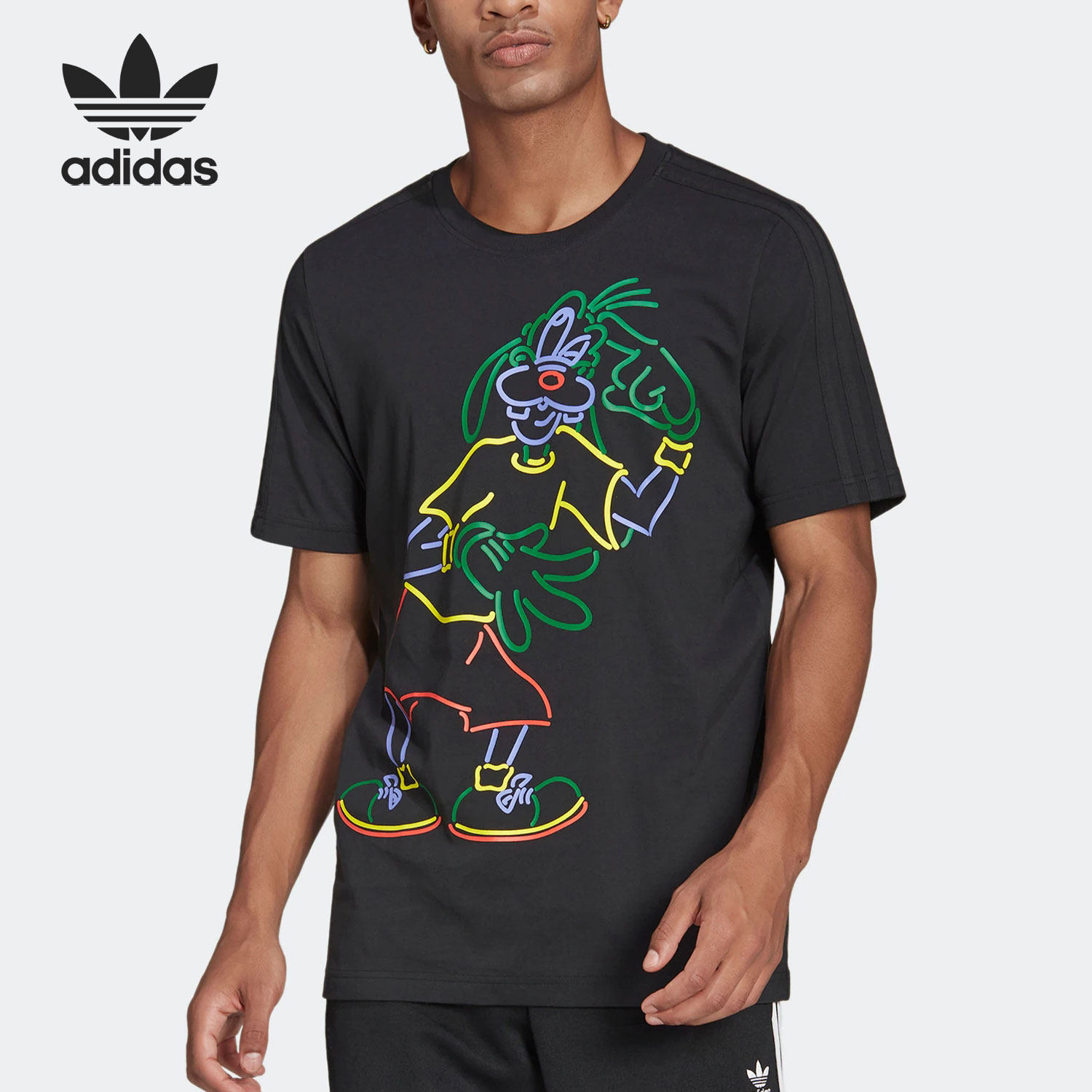 Adidas/阿迪达斯官方正品三叶草夏季男子舒适运动休闲T恤HC0645,运动服/休闲服装,运动T恤,淘宝优惠券,粉丝福利购,淘宝优惠卷