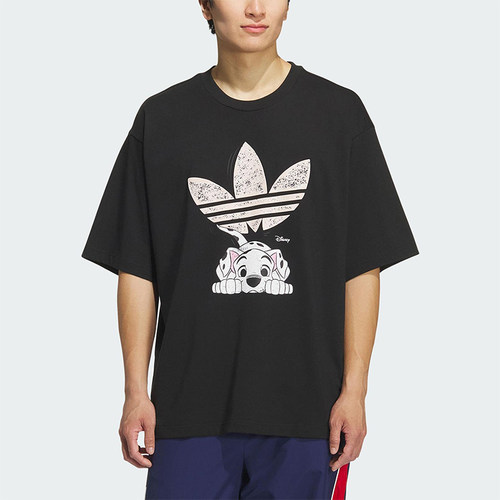 Adidas/阿迪达斯正品三叶草男休闲宽松日常印花透气短袖T恤KG6684