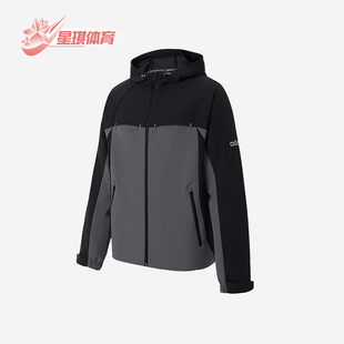宽松透气经典 Adidas 男士 新款 连帽夹克外套KA2558 阿迪达斯正品