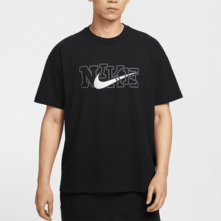 款 男士 宽松落肩针织经典 Nike HJ3420 2025夏季 短袖 010 耐克正品