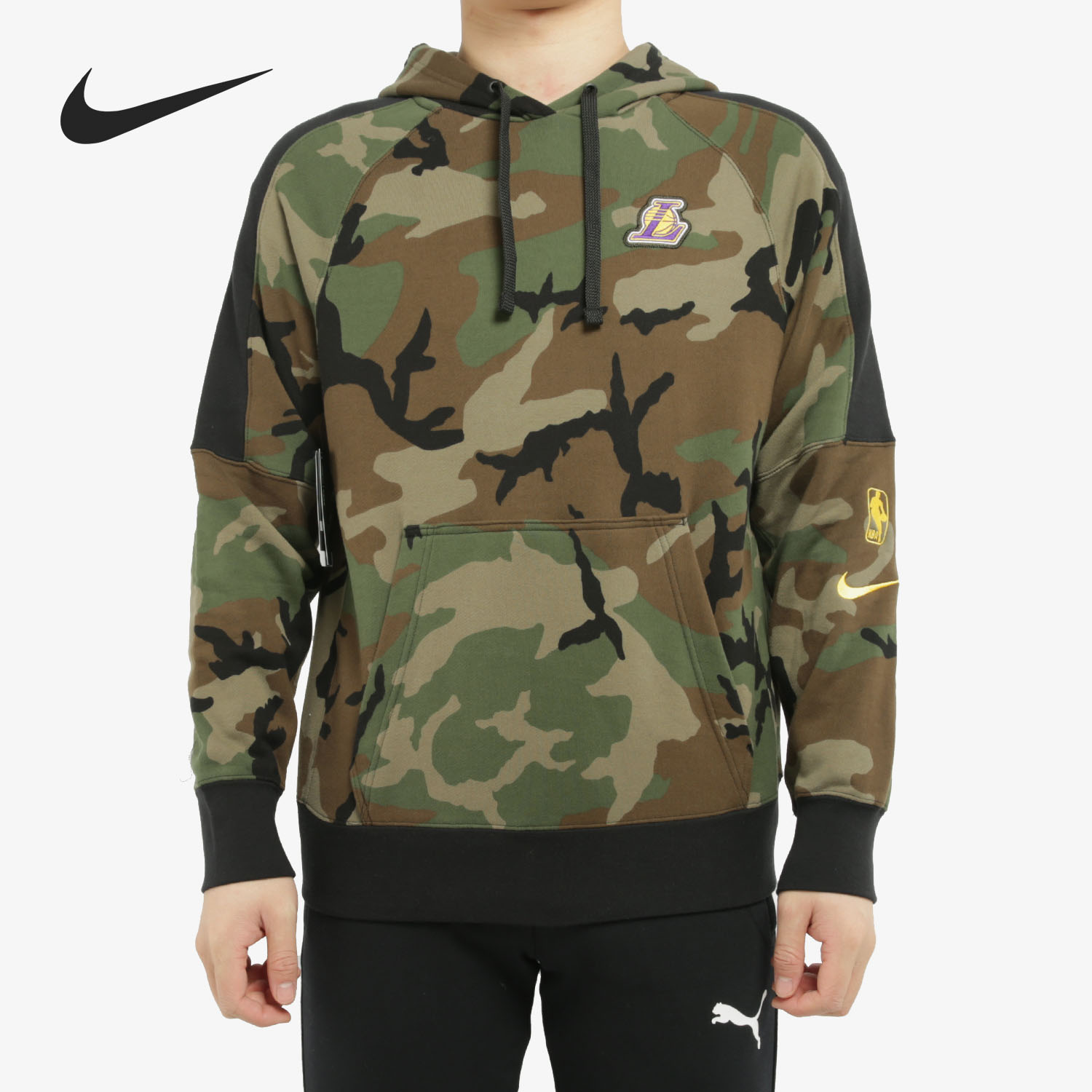 Nike/耐克正品湖人队 男子时尚运动休闲套头卫衣连帽衫BQ5030