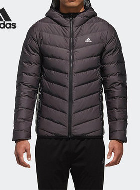 Adidas/阿迪达斯正品男子当季新款连帽运动休闲保暖羽绒服CV6813