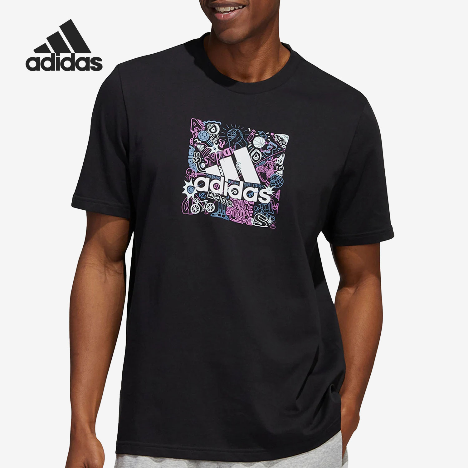 Adidas/阿迪达斯男子运动短袖