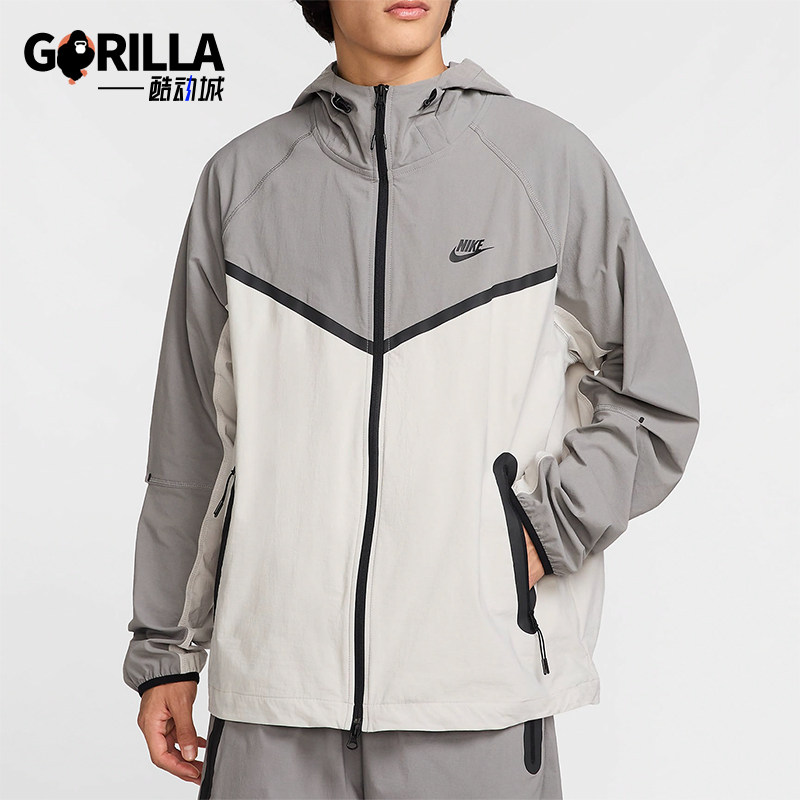 Nike/耐克正品男士透气连帽拉链时尚长袖经典夹克外套HM7151-014