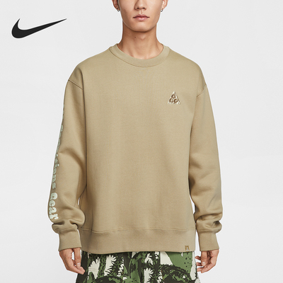 耐克男士圆领宽松印花卫衣