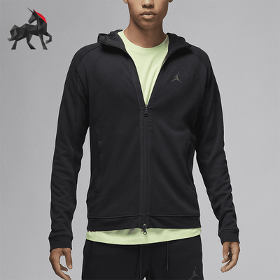 Nike/耐克正品JORDAN男士休闲连帽运动抓绒针织外套DV9783-010