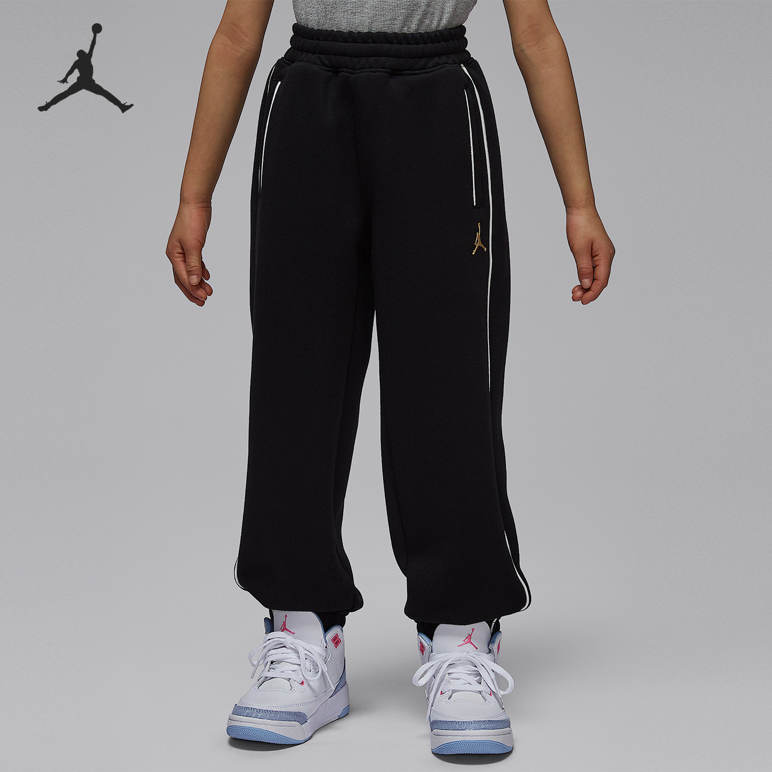 Nike/耐克官方正品JORDAN小童针织运动束脚刺绣长裤IR8334-010,童装/婴儿装/亲子装,裤子,淘宝优惠券,粉丝福利购,淘宝优惠卷