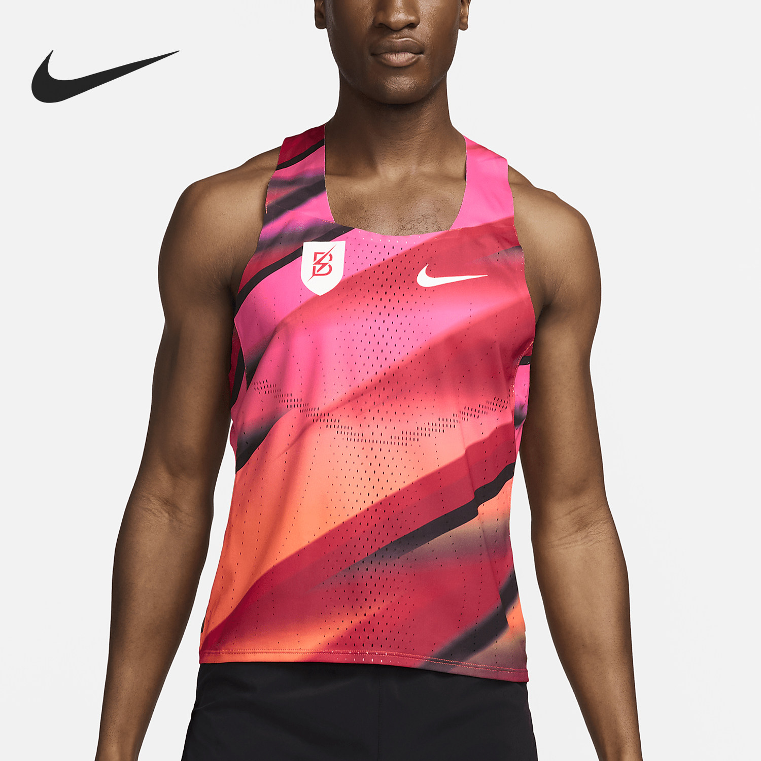Nike/耐克官方正品夏季男士透气时尚跑步图案训练背心FQ1362-614