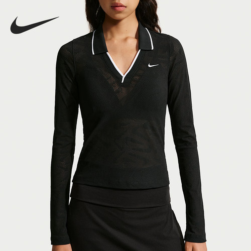 Nike/耐克正品2026年女士时尚透气V领经典短袖T恤IM8390-010