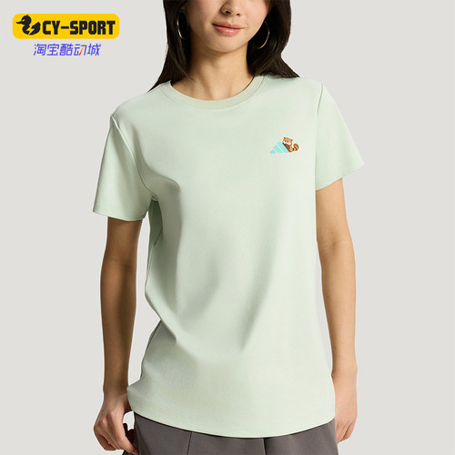 Adidas/阿迪达斯正品GFX T-SHIRT1女士卡通印花经典短袖T恤KX6817