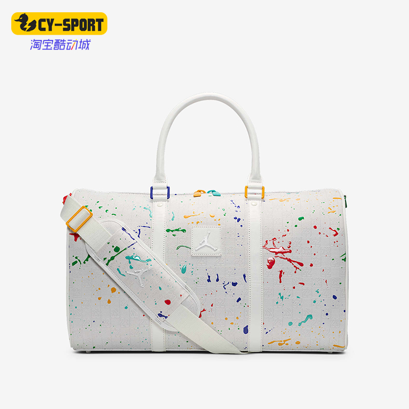 耐克新款男女同款老花旅行包