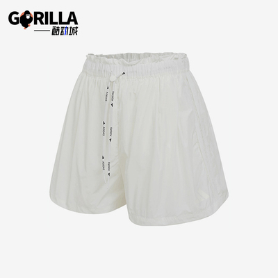 Adidas/阿迪达斯正品新款女白色运动休闲经典轻盈运动短裤KC0020