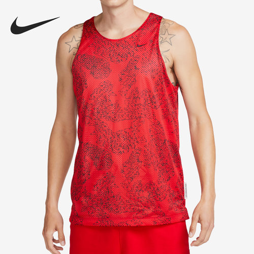 耐克男子运动透气篮球无袖T恤