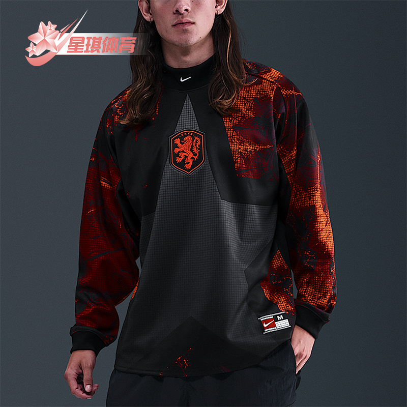 Nike/耐克正品2025男士训练套头时尚圆领足球长袖上衣IO0785-010