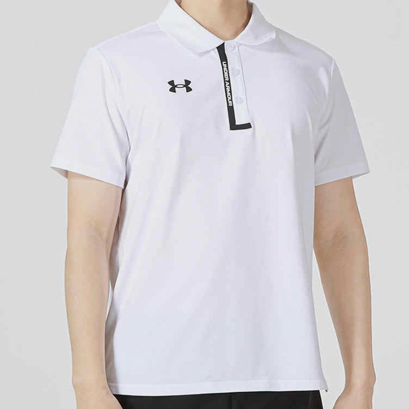 UA/安德玛正品运动男士翻领日常轻盈休闲短袖POLO衫22500513-100