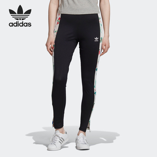 2女子绑腿运动长裤 Adidas TIGHTS 三叶草AOP ED4758 阿迪达斯正品