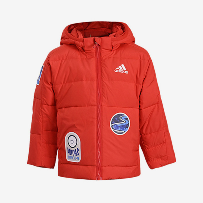 阿迪达斯小童运动保暖连帽羽绒服