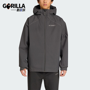 Adidas/阿迪达斯正品TERREX男士宽松户外三合一连帽冲锋衣JV8688