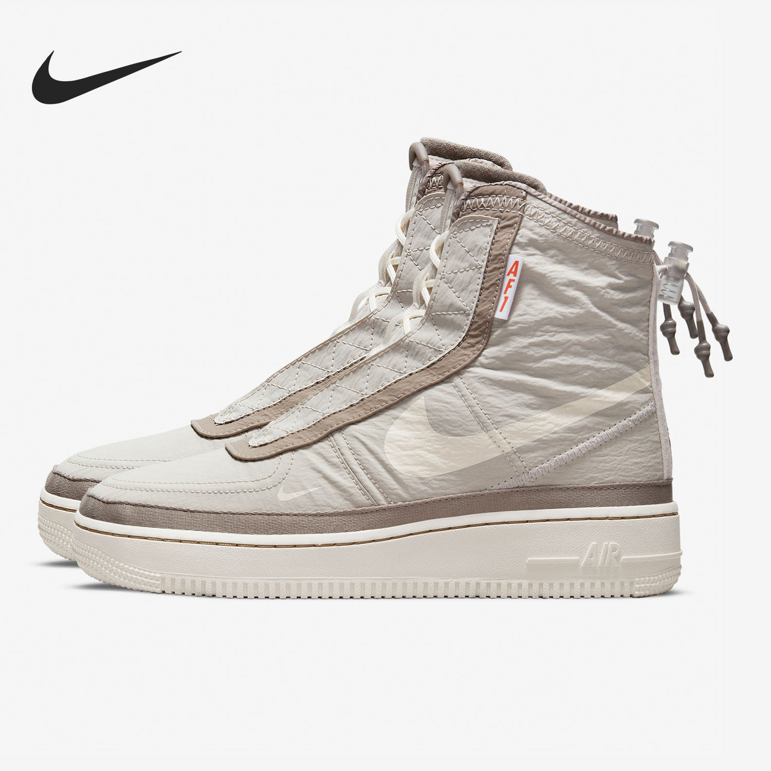 Nike/耐克正品AF1 Shell女子运动高帮绑带机能板鞋DO7450-211