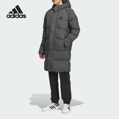 Adidas/阿迪达斯正品冬季男女连帽保暖运动长款羽绒服KQ5516