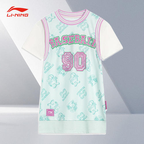 Lining/李宁正品新款女小童运动潮流系列透气休闲连衣裙YSKT040
