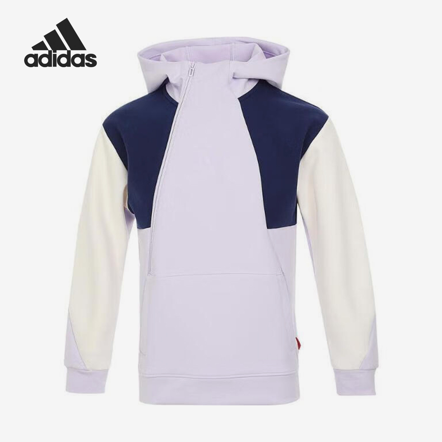 Adidas/阿迪达斯正品运动儿童连帽拼接针织时尚卫衣JN4370