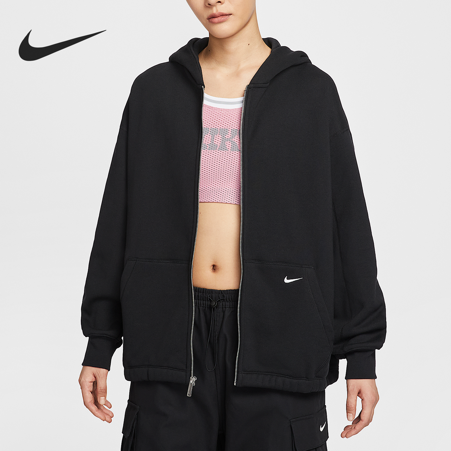 Nike/耐克正品Sportswear女士针织连帽训练夹克HV1950-010