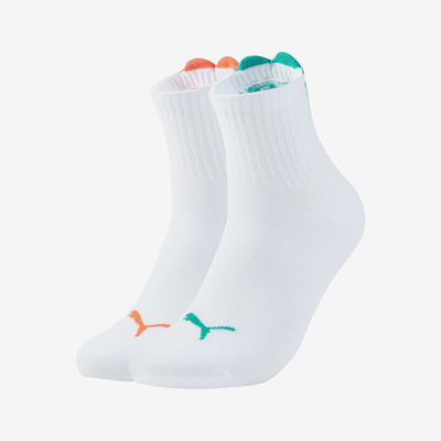 Puma/彪马正品2024新款女士透气中筒针织袜两双装938085-06