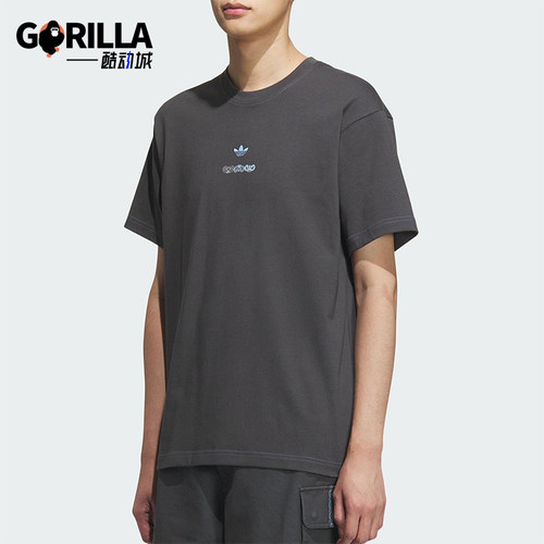 Adidas/阿迪达斯正品三叶草男女图案印花经典宽松时尚短袖KC1428