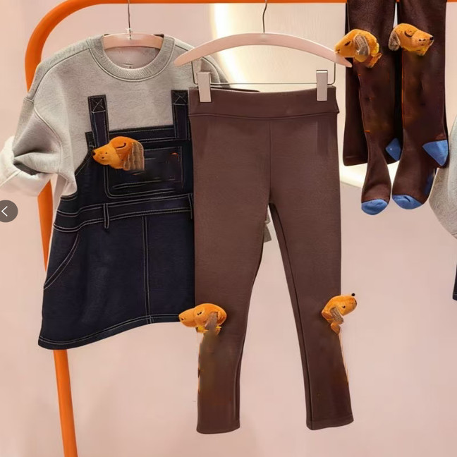 暖绒打底裤2025秋冬新款女童玩偶弹力加绒打底裤外穿儿童长裤,童装/婴儿装/亲子装,裤子,淘宝优惠券,粉丝福利购,淘宝优惠卷