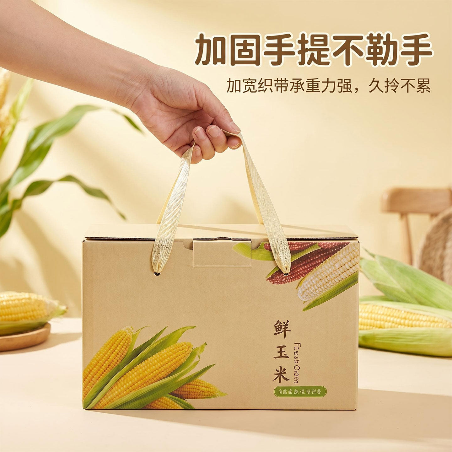 高档手提水果玉米礼盒