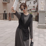 现货23年秋季新款假两件连衣裙女223C37P120K178，女装连衣裙，浙宝267